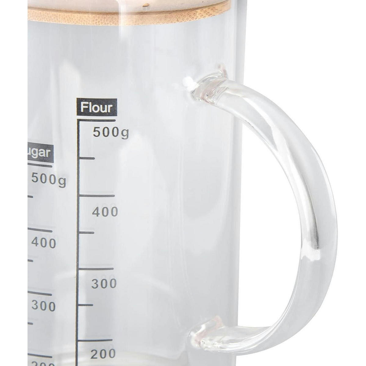 MESSBECHER Glas mit Deckel 1000 ml - Transparent, Glas (1L)