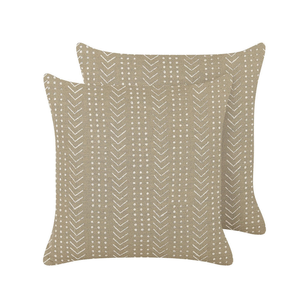 PERNĂ DECORATIVĂ set de 2 albă crem 45/45 cm Senecio