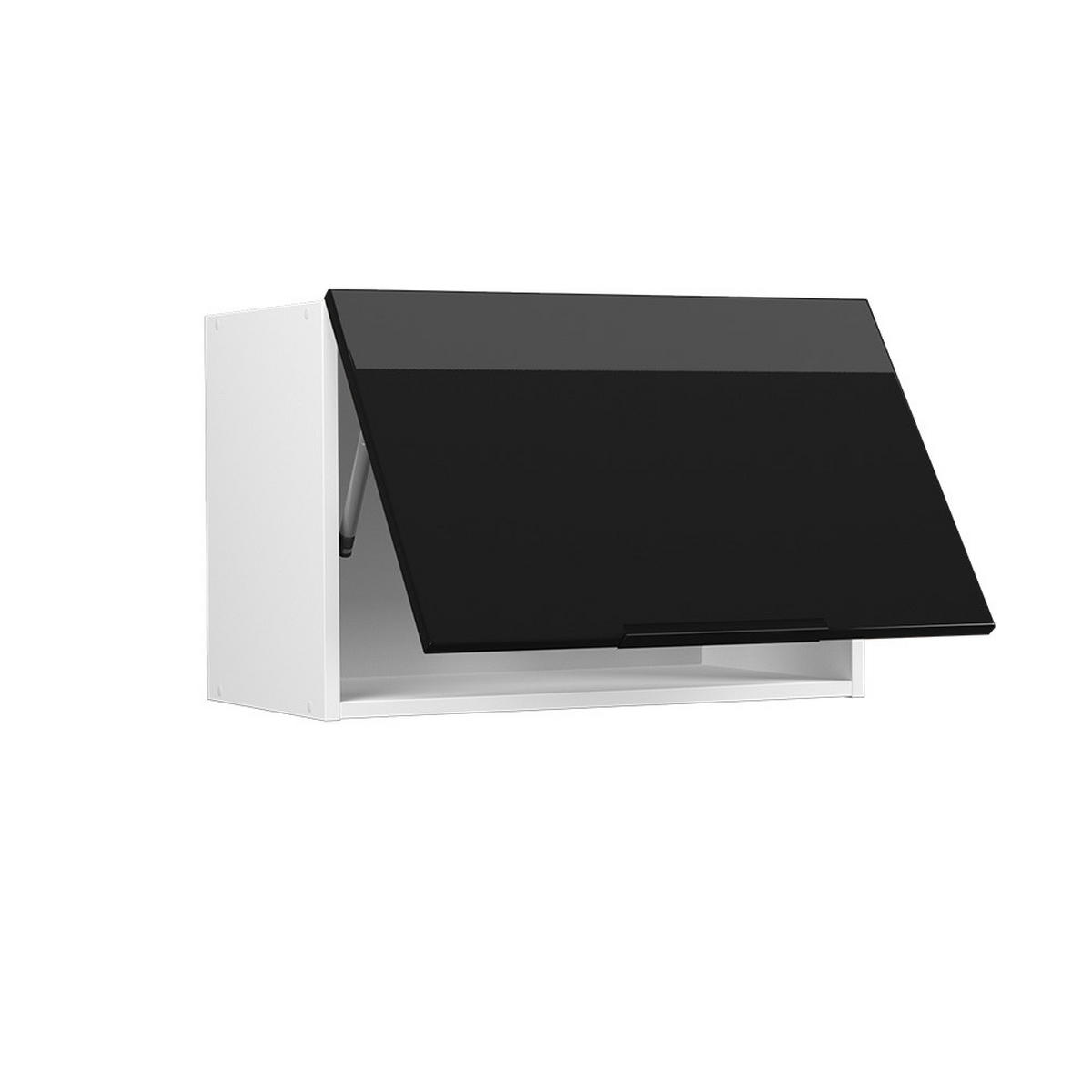 DULAP PENTRU BAIE Fame-Line Stejar negru lucios/alb 60x40 cm Plat - alb/negru cu luciu intens, compozit lemnos (60/40/34.1cm) - Vicco