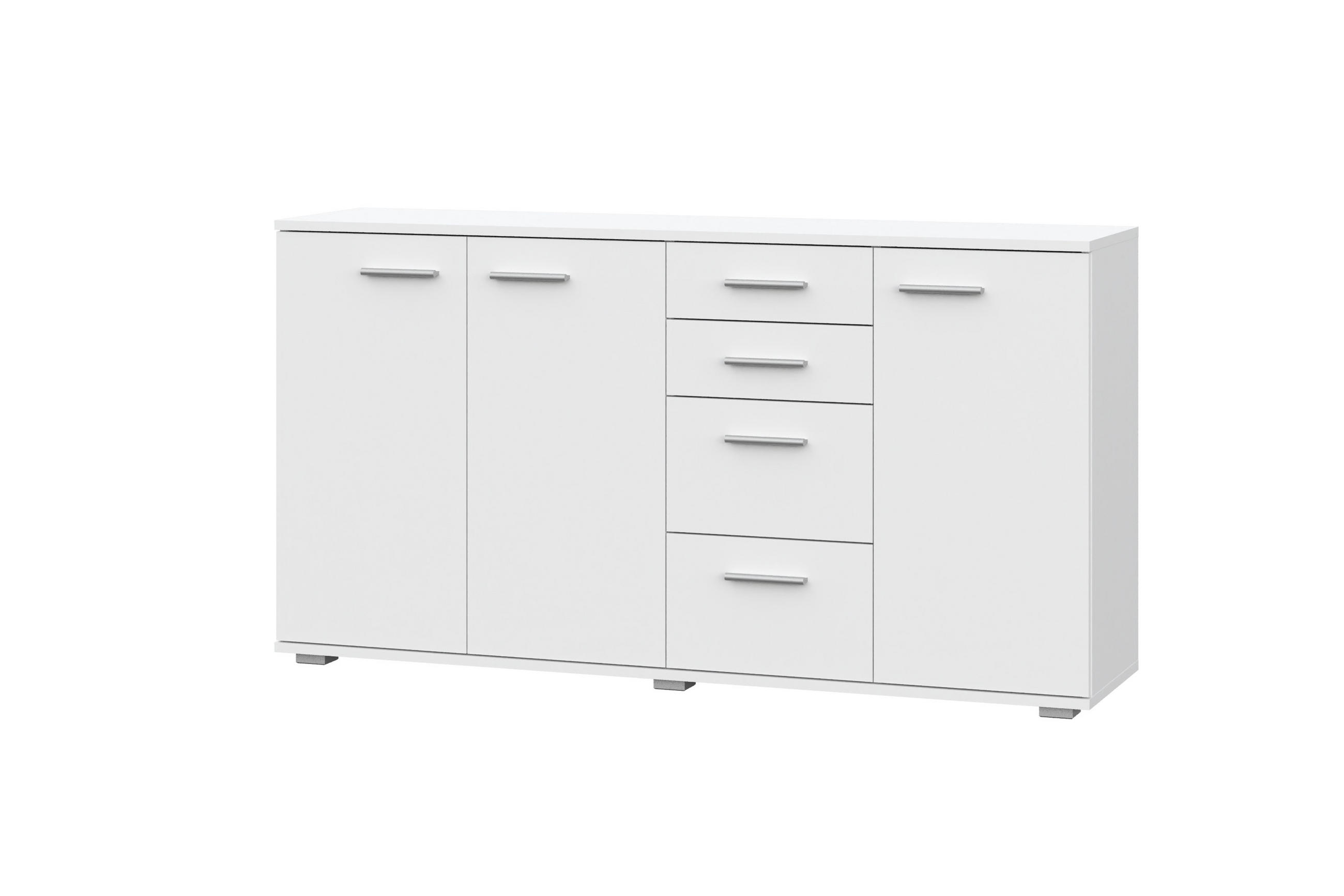 KOMMODE Weiß 138/74/34 - Weiß, Holzwerkstoff (138/74/34cm) - RAUMHIRSCH FURNITURE