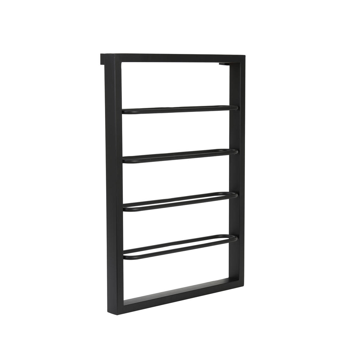 WEINREGAL Amore Schwarz 42/7/60 cm - Schwarz, Metall (7/60/42cm) - Light & Living