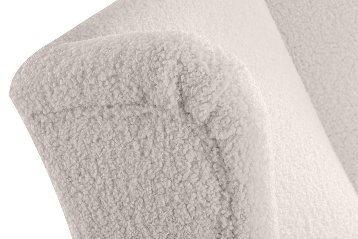 SCHAUKELSESSEL TULES mit Tasche für kleine Gegenstände, cremefarben - Eichefarben/Creme, Eichenholz/Holzwerkstoff (80/105/105cm) - KONSIMO®