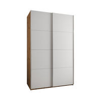 SCHWEBETÜRENSCHRANK 245,5/160/64 2-türig - Silberfarben/Weiß, Holz/Metall (160/245/64cm) - Abiks Möbel
