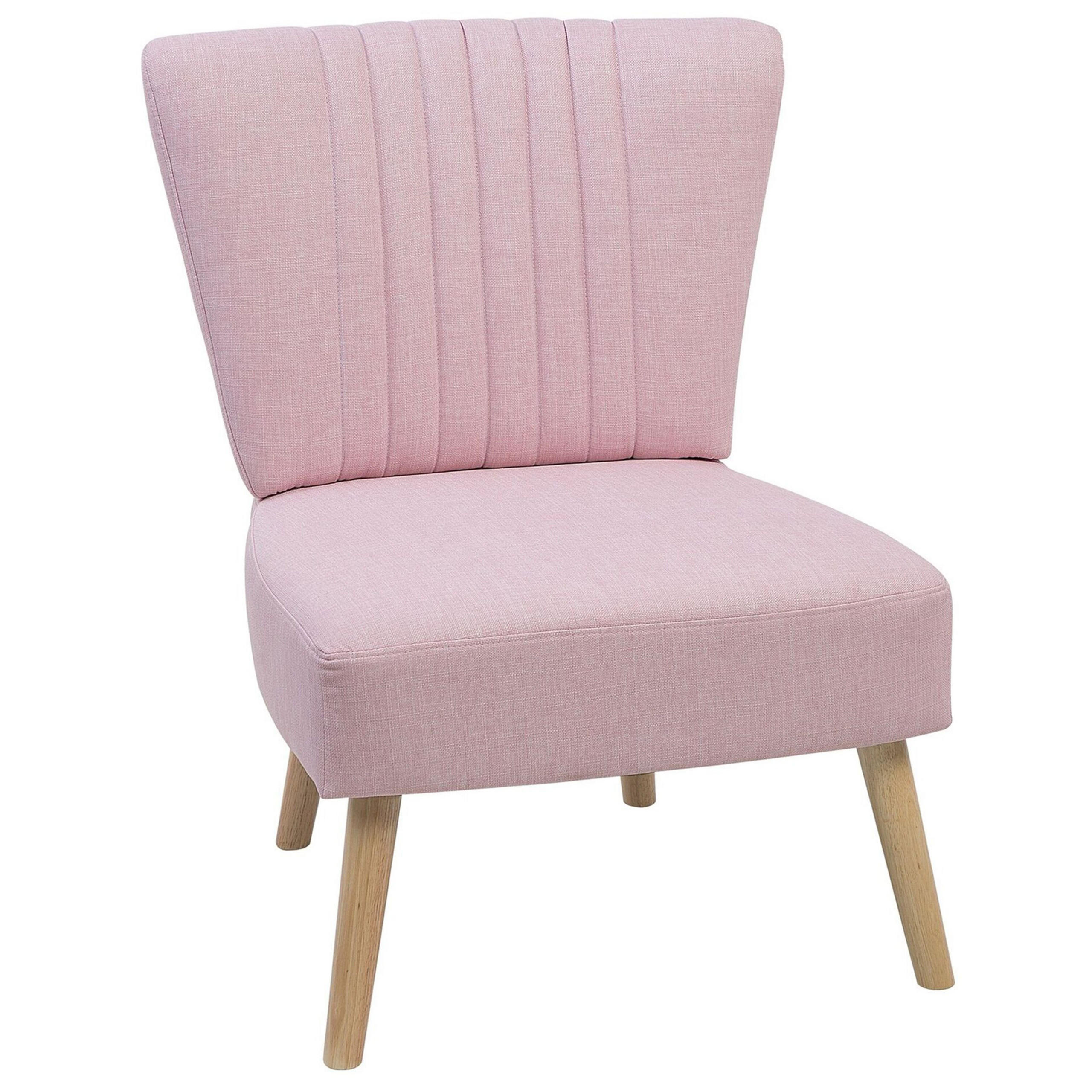 SESSEL Polsterbezug Rosa Vaasa - Pink, Holz/Textil (61/85/60cm) - Beliani