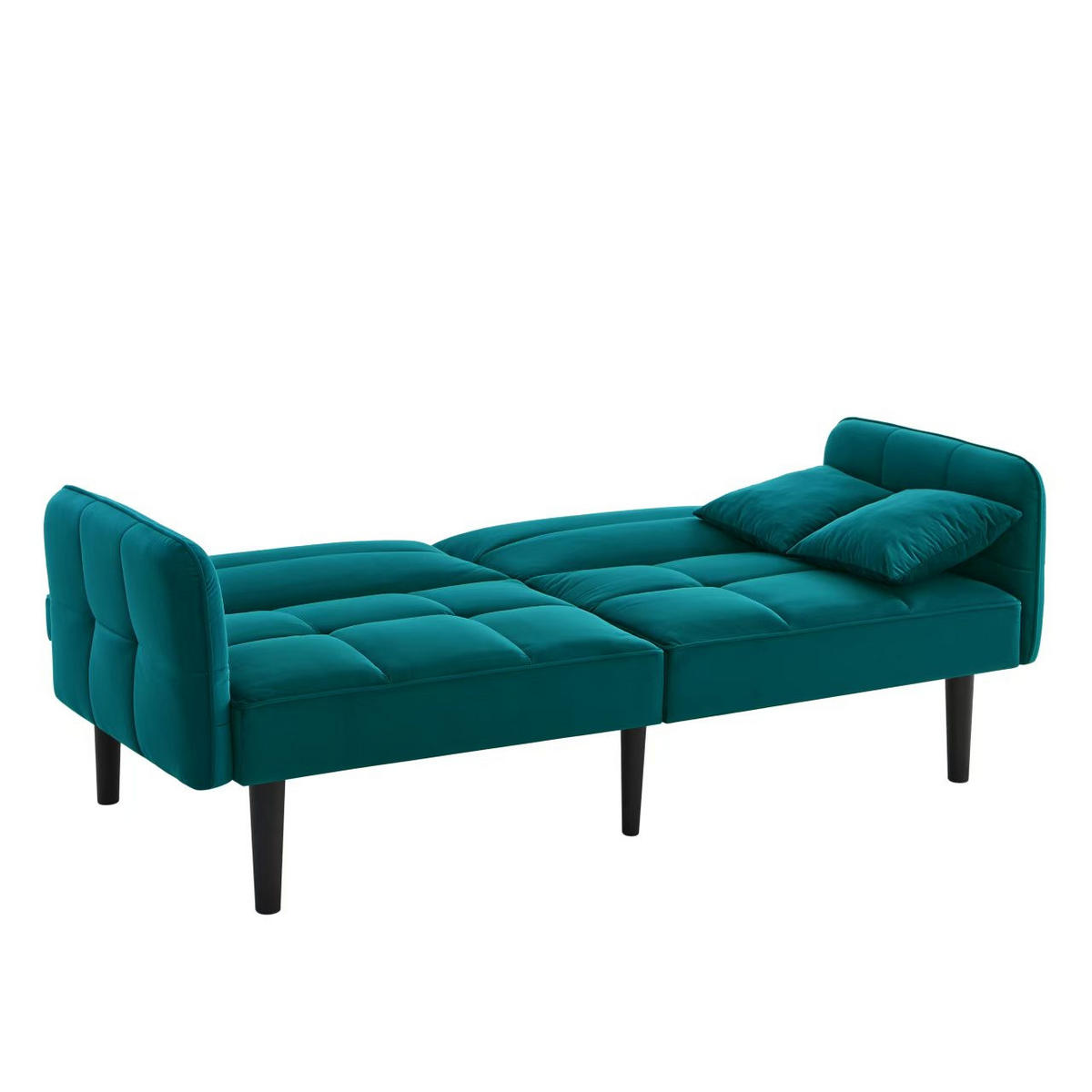 SOFA 2-Sitzer 176/78/76 cm Antikblau Grün - Grün, Textil (78/76/176cm)
