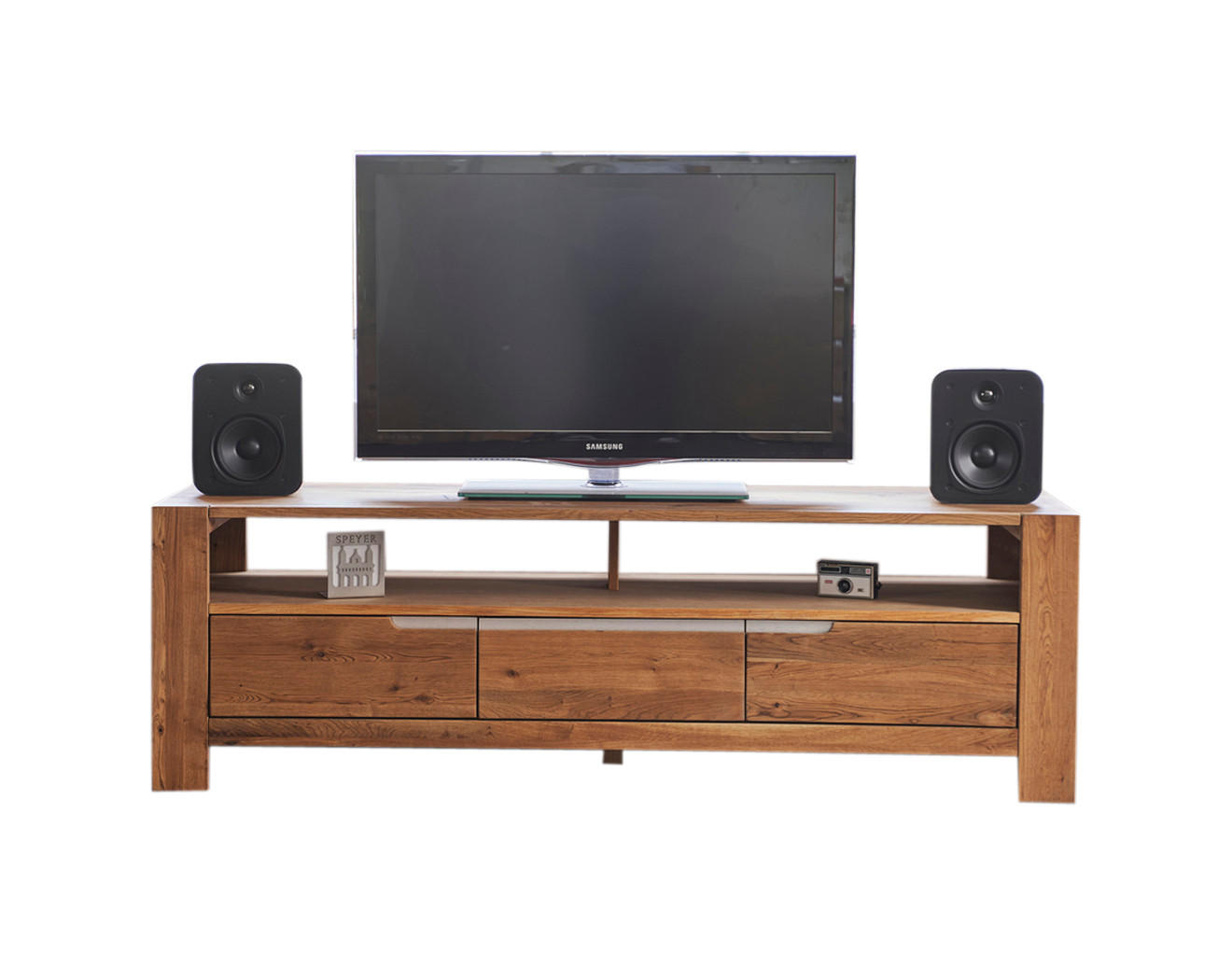 LOWBOARD LIAN Holz Holz - Naturfarben, Holz (160/50/45cm) - KAWOLA