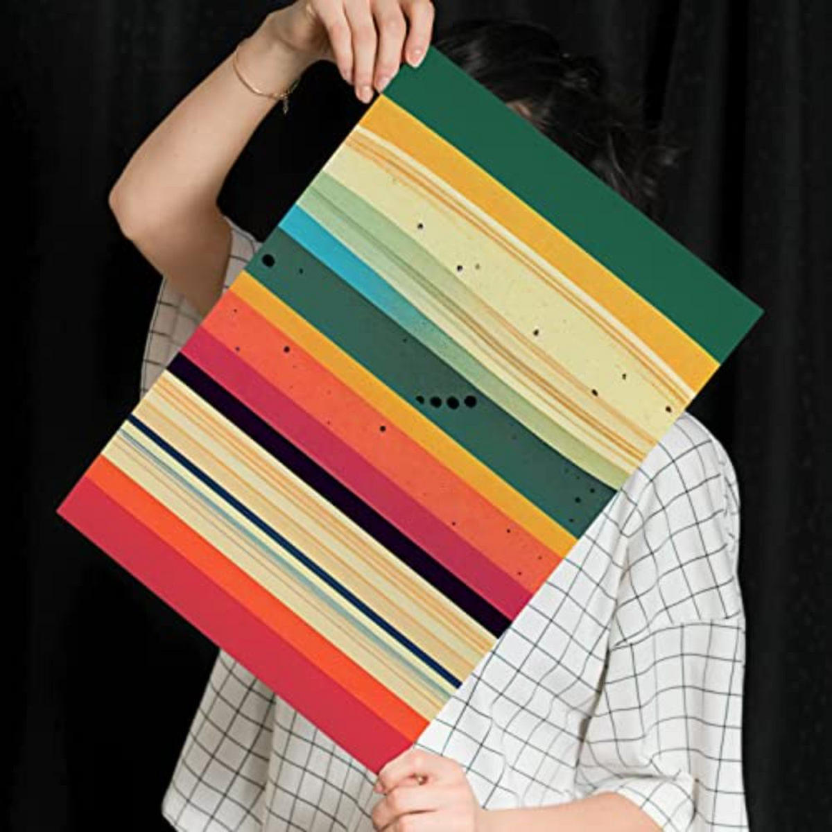 POSTER Set mit 4 Abstrakt Spiral Moderne Galaxien A3 Rahmenlos - Klar, Papier (29.7/3cm) - Nacnic