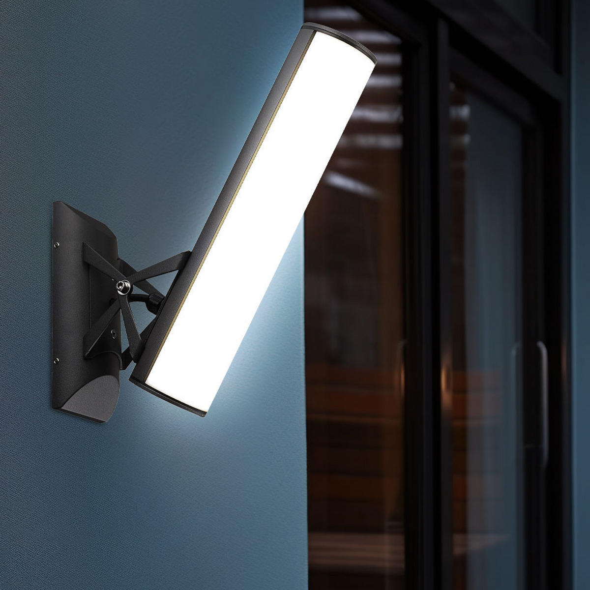 LED AUSSEN-WANDLAMPE Aluminium Grau 2er Set - Grau, Metall (6.5/32.5/32cm) - Globo Lighting