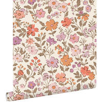 TAPETE Blumen 53 cm x 10.05 m - Lila, Papier (53/0.1cm) - ESTAhome