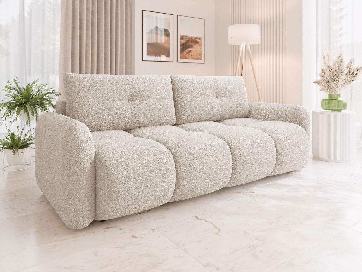 SCHLAFSOFA Sandy - Schwarz/Naturfarben, Holz/Kunststoff (232/94/121cm) - MIRJAN24