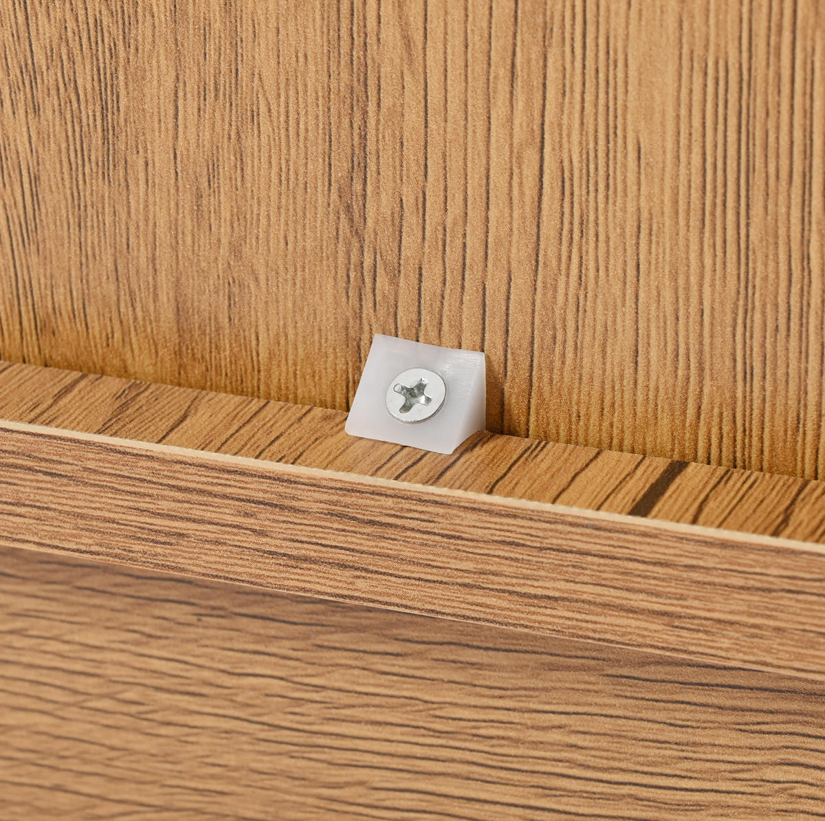 SCHUHSCHRANK in Weiß|Naturfarben Sideboard mit verstellbaren Einlegeböden & Massivholzbeinen, B90/T35/H99cm - Naturfarben/Weiß, Holzwerkstoff/Metall (90/99/35cm) - STILVORA