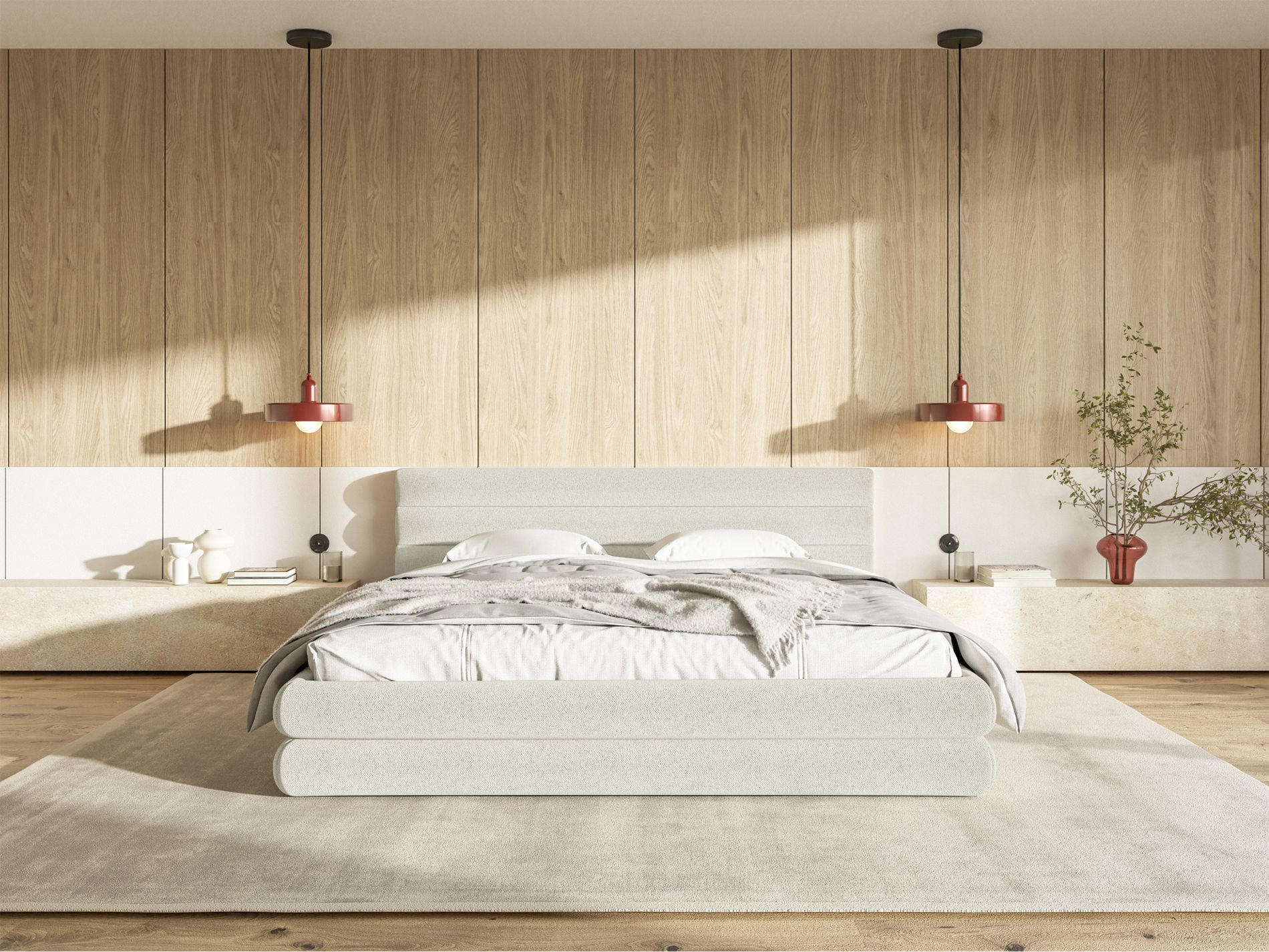 Thumbnail - Selsey Polsterbett, Creme, Textil, 2-Sitzer, 160x200 cm, Schlafzimmer, Betten, Polsterbetten