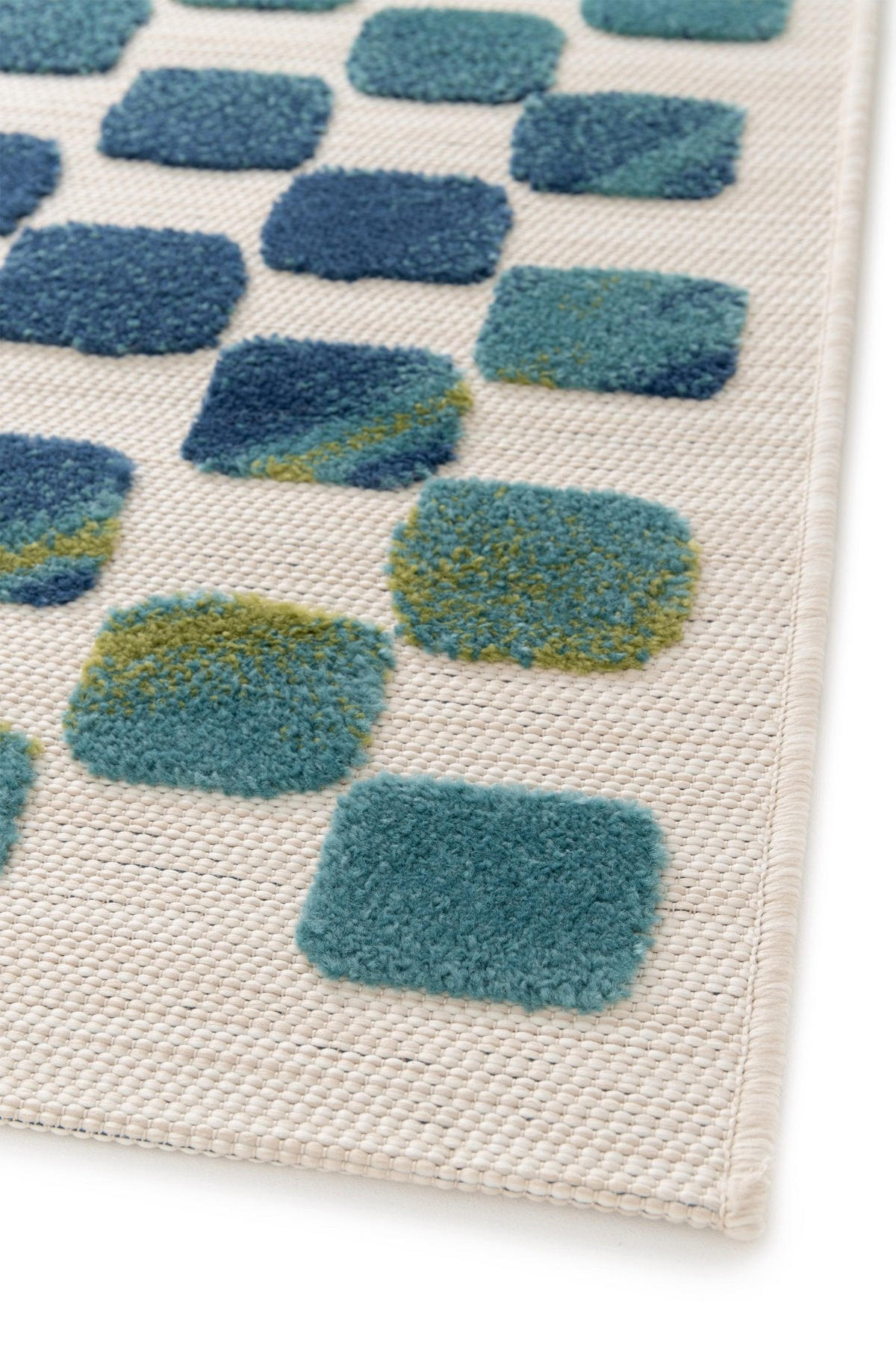 TEPPICH modern grafisch blau - Blau, Textil (120/170cm) - AFK Living