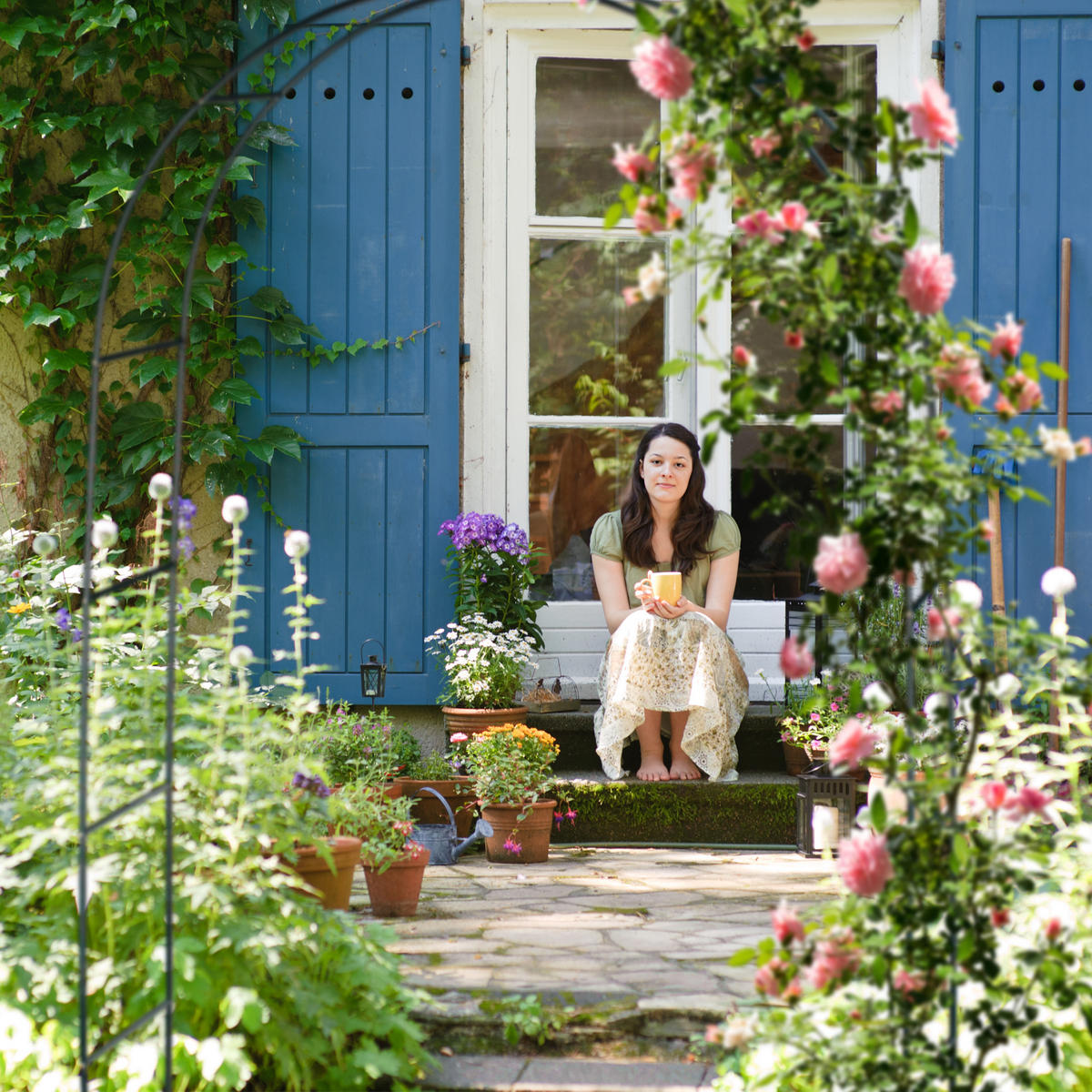 RANKHILFE - Dunkelgrün, Metall (140/240/38cm) - Relaxdays