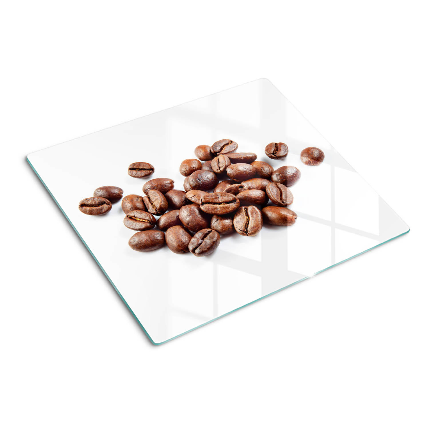 GLASPLATTE 60x52 cm Kaffeebohnen - Braun, Glas (60/0.4/52cm) - TULUP