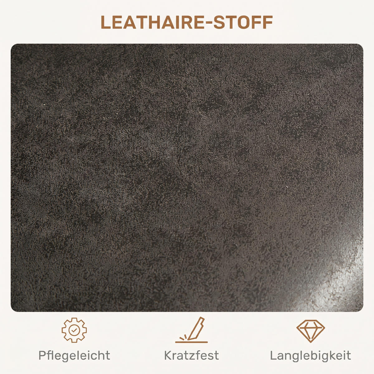 BARHOCKER Mikrofasertuch, Metall Dunkelgrau - Dunkelgrau/Schwarz, Textil/Metall (43/110/46.5cm) - HOMCOM