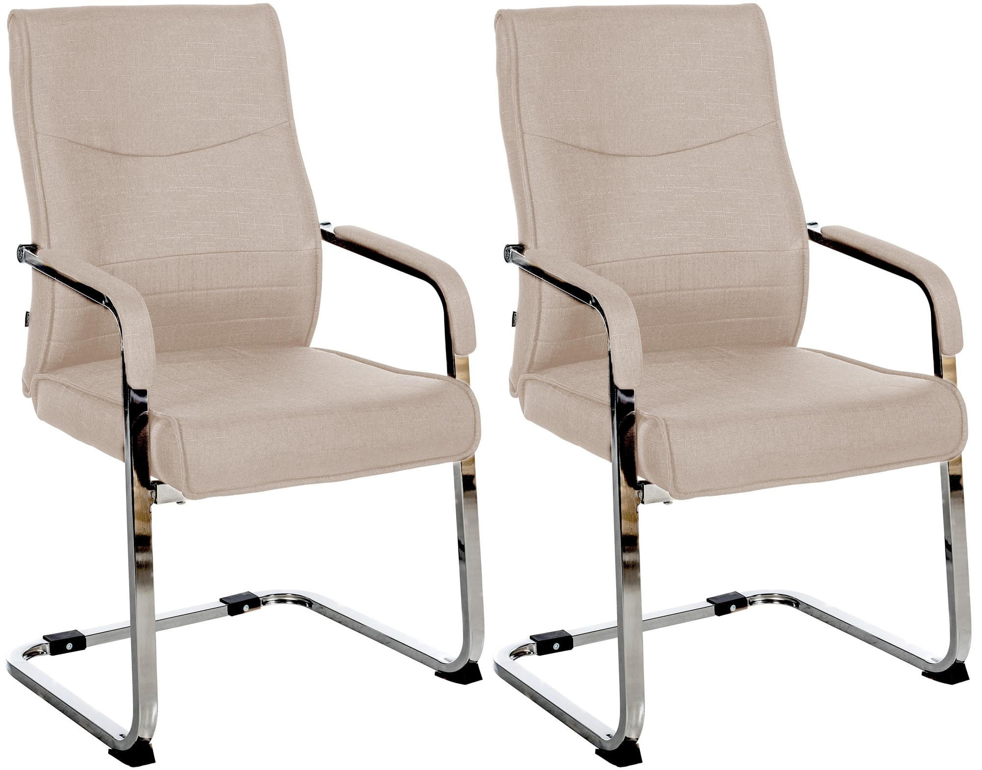 SCHWINGSTUHL 2er Set Stoff taupe - Taupe, Textil/Metall (55/88/60cm) - CLP