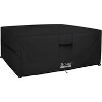 ABDECKHAUBE für Gartenmöbel 150 x 150 x 74 cm Schwarz - Schwarz, Textil (150.1/75.2/150cm)