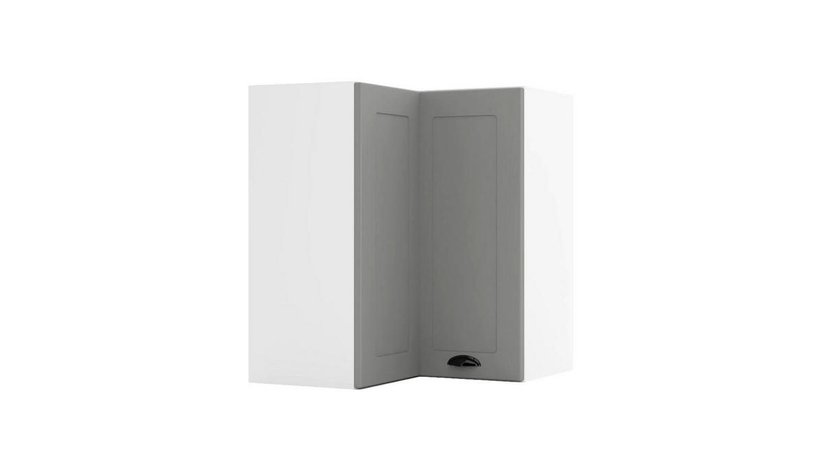 ECKHÄNGESCHRANK WRN P/L – Elvara – L-Form für den Innenwinkel – Weiß / Matt - Weiß, Holzwerkstoff (60/72/60cm) - ROYAL24_MARKT