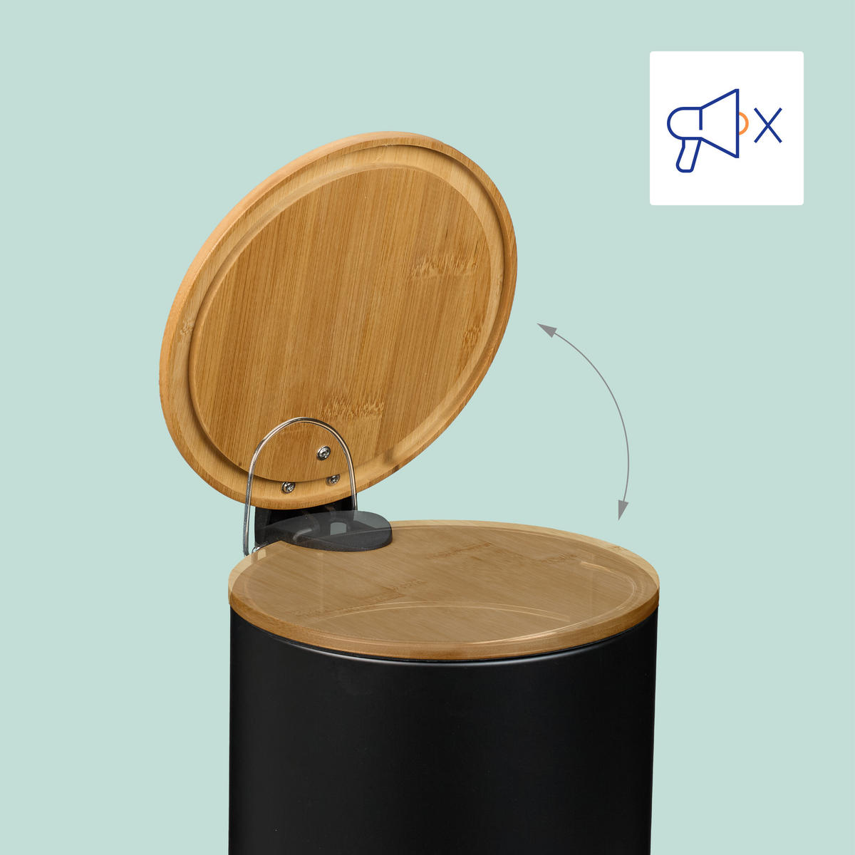 KOSMETIKEIMER - Schwarz, Holz/Kunststoff (20.5/26/25cm) - Relaxdays