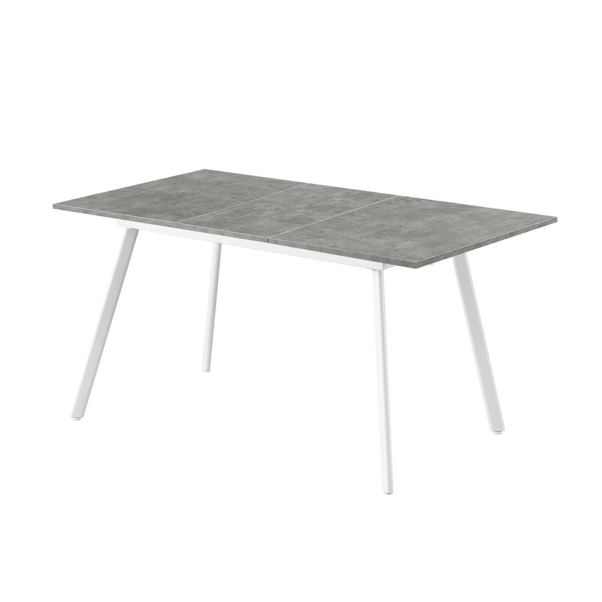 ESSTISCH OSKAR 120-160/80/76 cm Beton - Anthrazit, Holz (80/120/76cm) - B&D Home