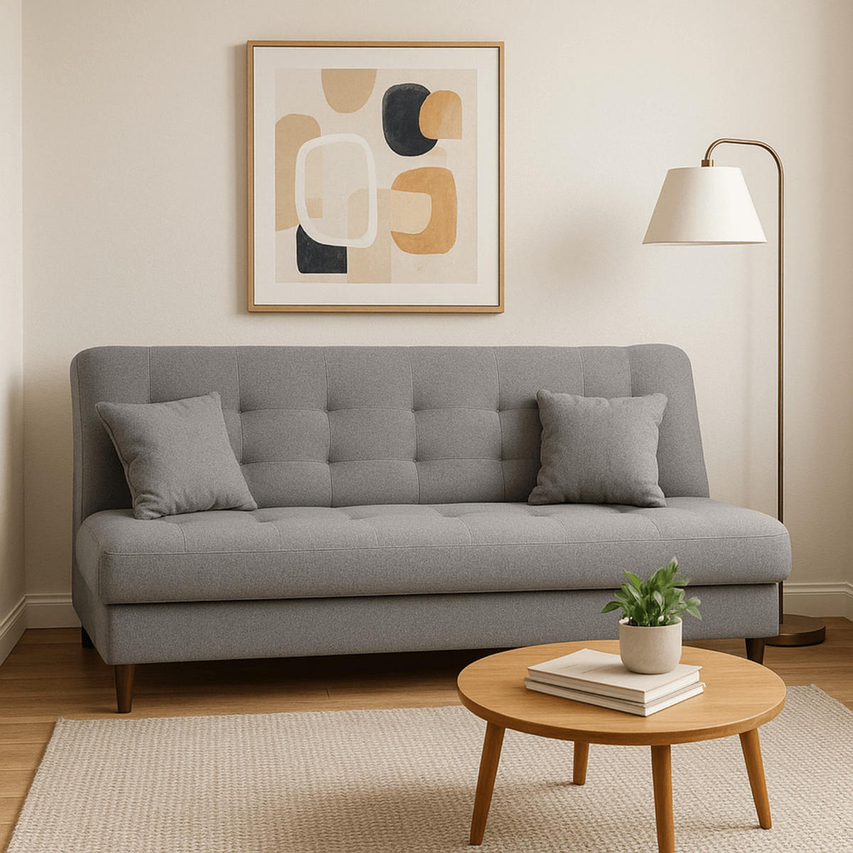 SCHLAFSOFA NEPAL ausziehbar Zweisitzer Grau - Braun/Grau, Holz/Holzwerkstoff (187/95/87cm) - makarowski meble