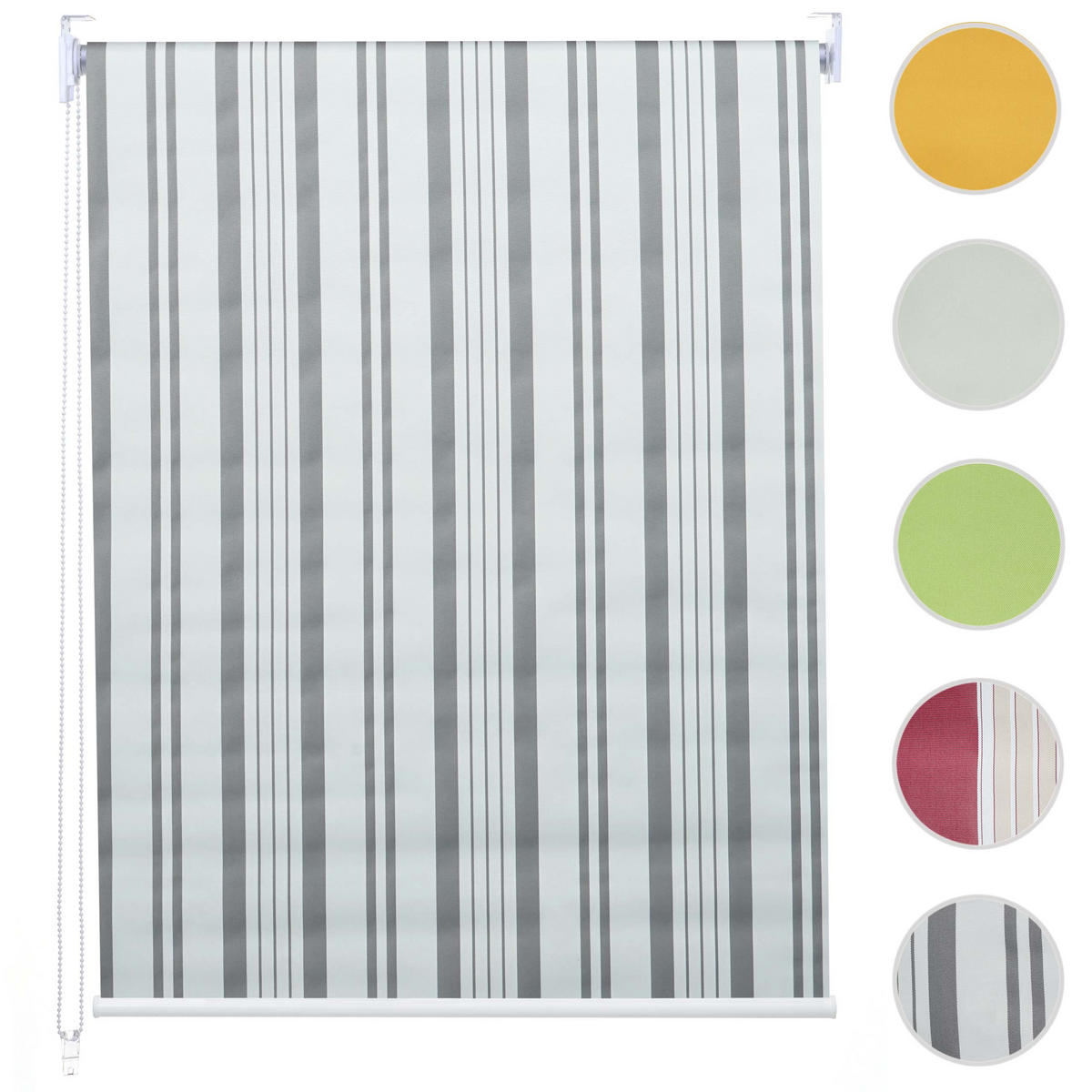 ROLLO Grau, Weiß - Weiß/Grau, Textil (80/230/7cm) - MCW