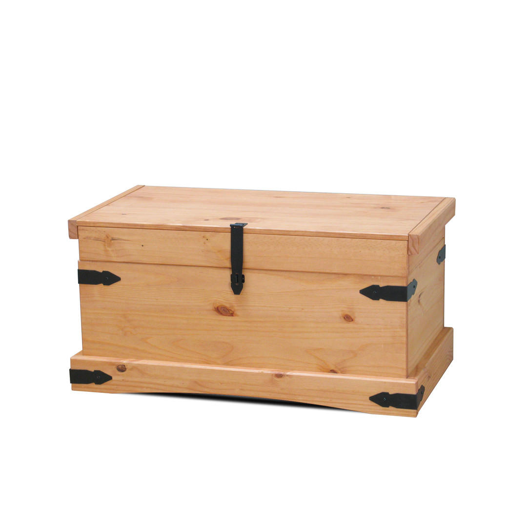 TRUHE Holz - Naturfarben, Holz (92/46/52cm) - ebuy24