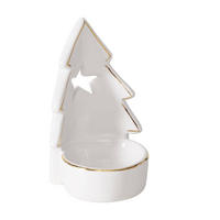 TEELICHTHALTER Keramik Ville - Weiß, Stein (7/12cm) - Boltze Home