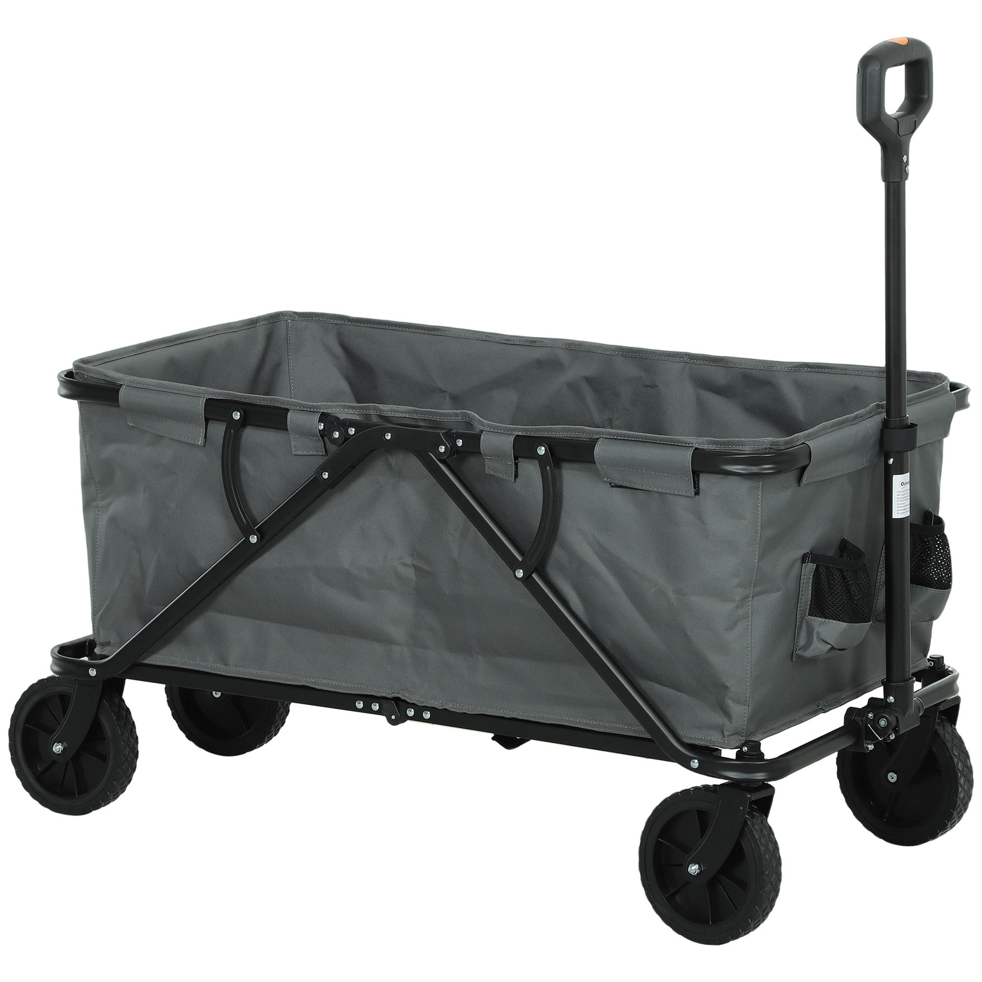 GARTENWAGEN 120 kg belastbar - Dunkelgrau, Metall (55/56/100cm) - Outsunny