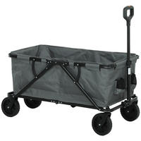 GARTENWAGEN 120 kg belastbar - Dunkelgrau, Metall (55/56/100cm) - Outsunny
