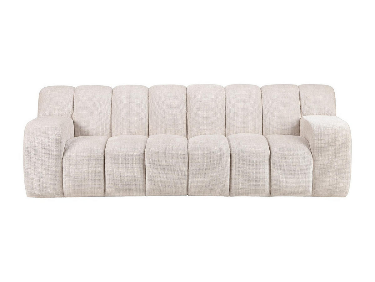 3-SITZER-SOFA – Chenille-Stoff – Beige – BELADON - Beige, Textil (242/85/103cm) - Vente-Unique