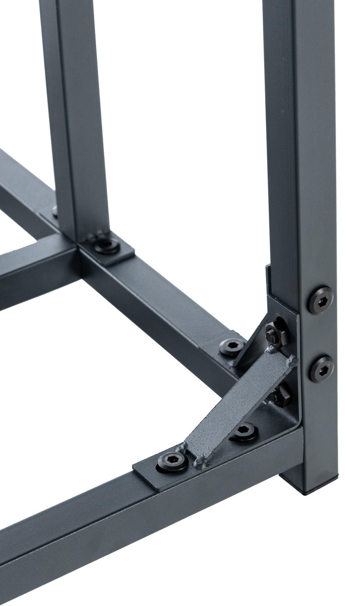 KAMINHOLZREGAL 130/70/185 cm Metall anthrazit - Anthrazit/Grau, Metall (130/185/70cm) - CLP