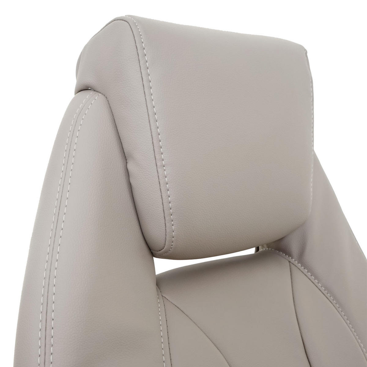 DREHSTUHL HxBxT 128x68x80cm Sitzhöhe 48cm Kunstleder Taupe-Grau - Taupe, Kunststoff (68/128/80cm) - PROREGAL