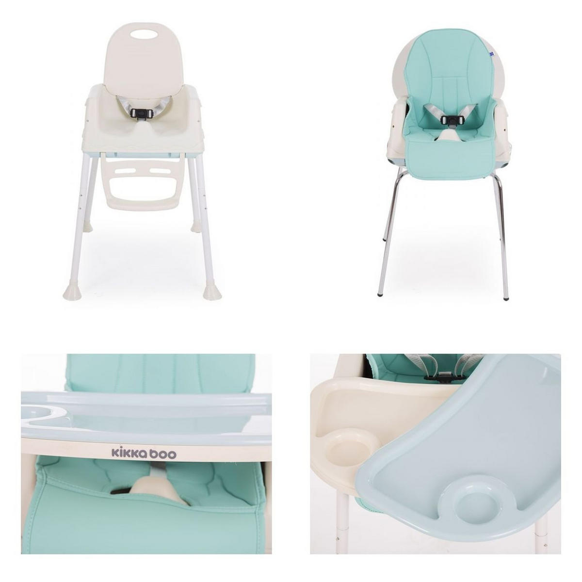 HOCHSTUHL Creamy 2in1 blau Tablet abnehmbar, Höhe verstellbar, 3-Punkt-Gurt - Blau, Kunststoff (53/101/70cm) - Kikka boo