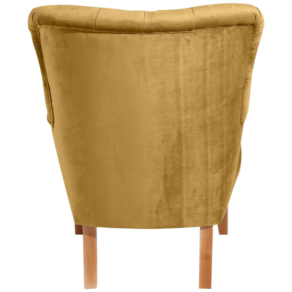 SESSEL Kaiya Bezug Samtvelours Buche natur / mais - Currygelb, Kunststoff (71/97/82cm) - 58aufmkessel