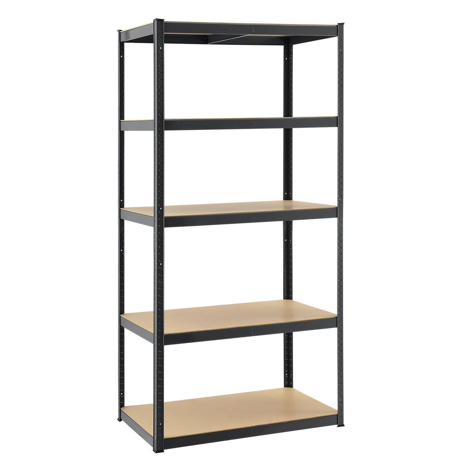 LAGERREGAL Basic grau 200x100x60 cm - Grau, Metall (100/200/60cm) - Juskys