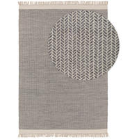 TEPPICH Wollteppich Kim Grau - Grau, Textil (160/1cm) - KUNSTLOFT