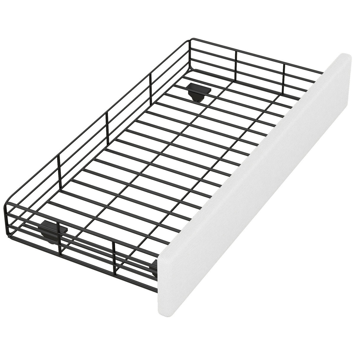 POLSTERBETT 90/200 cm Hellbeige mit Schubladen und dekorativen Nieten - Ecru, Holzwerkstoff (90/200cm) - OKWISH
