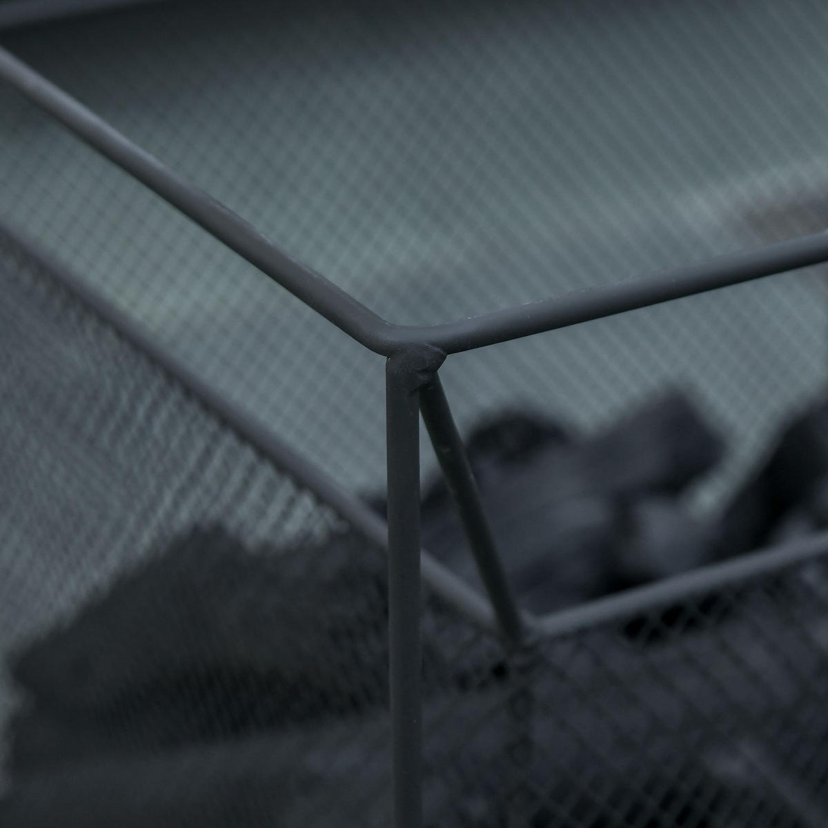 FEUERSCHALE, Metall, Schwarz - Schwarz, Metall (45/43/45cm) - Outsunny