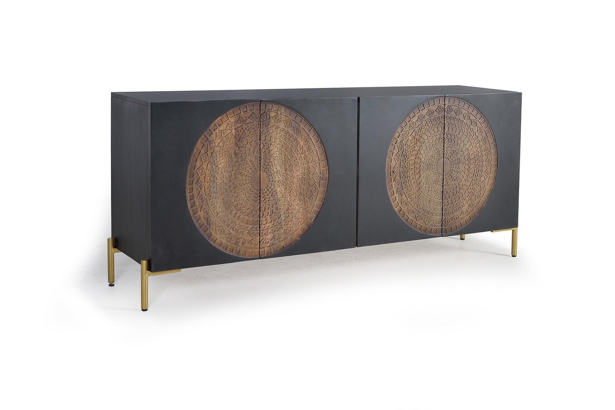 SIDEBOARD aus Mangoholz und Metall - Dunkelbraun, Holz (45/77/173cm) - Giner y Colomer