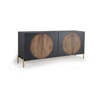 SIDEBOARD aus Mangoholz und Metall - Dunkelbraun, Holz (45/77/173cm) - Giner y Colomer