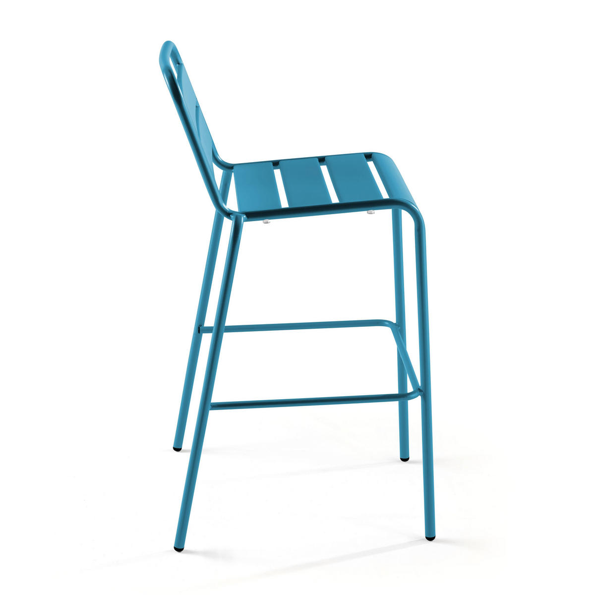 BARHOCKER, Pazifikblau - Dunkelblau, Metall (48/100/49cm) - Oviala