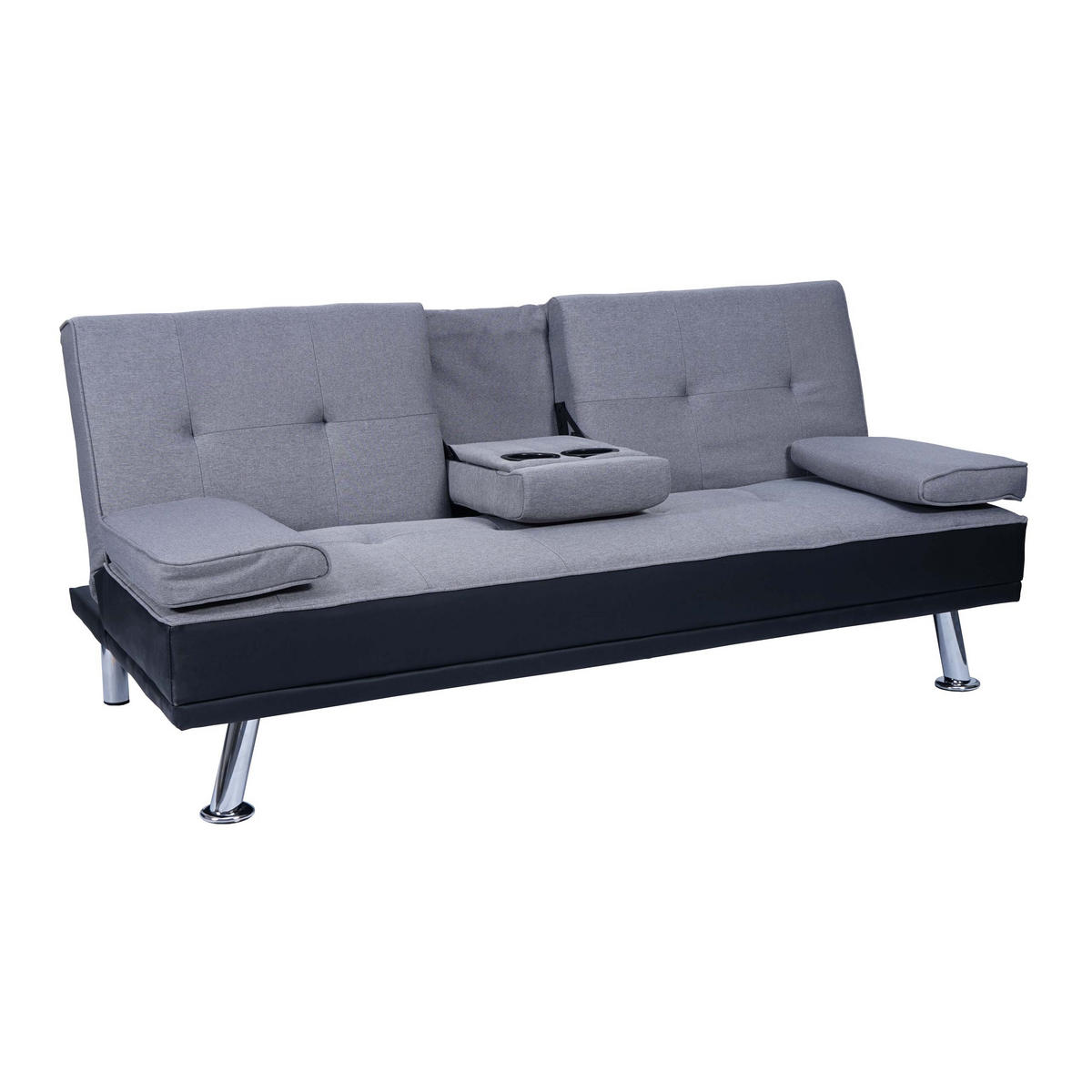 3-SITZER-SOFA Schwarz - Schwarz, Textil (166/77/81cm) - MCW