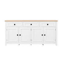 SIDEBOARD Weiß 160/35/76 cm - Weiß, Holzwerkstoff (160/76/35cm) - PANGIVO