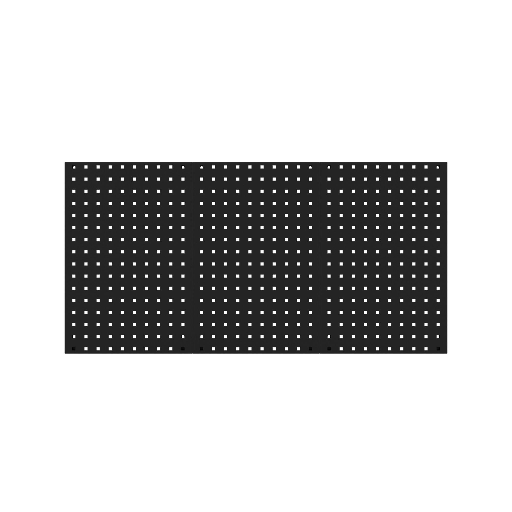 WERKZEUGTAFEL perforiert PAULA - Schwarz, Metall (120/60/1cm) - Jan Nowak