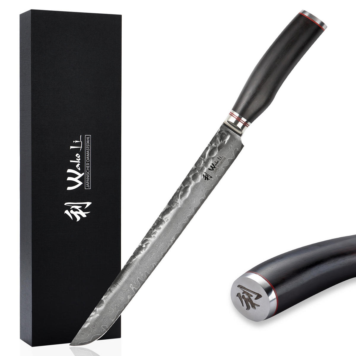 FLEISCHMESSER 27,5 cm - Schwarz, Holz/Metall (42cm) - Wakoli