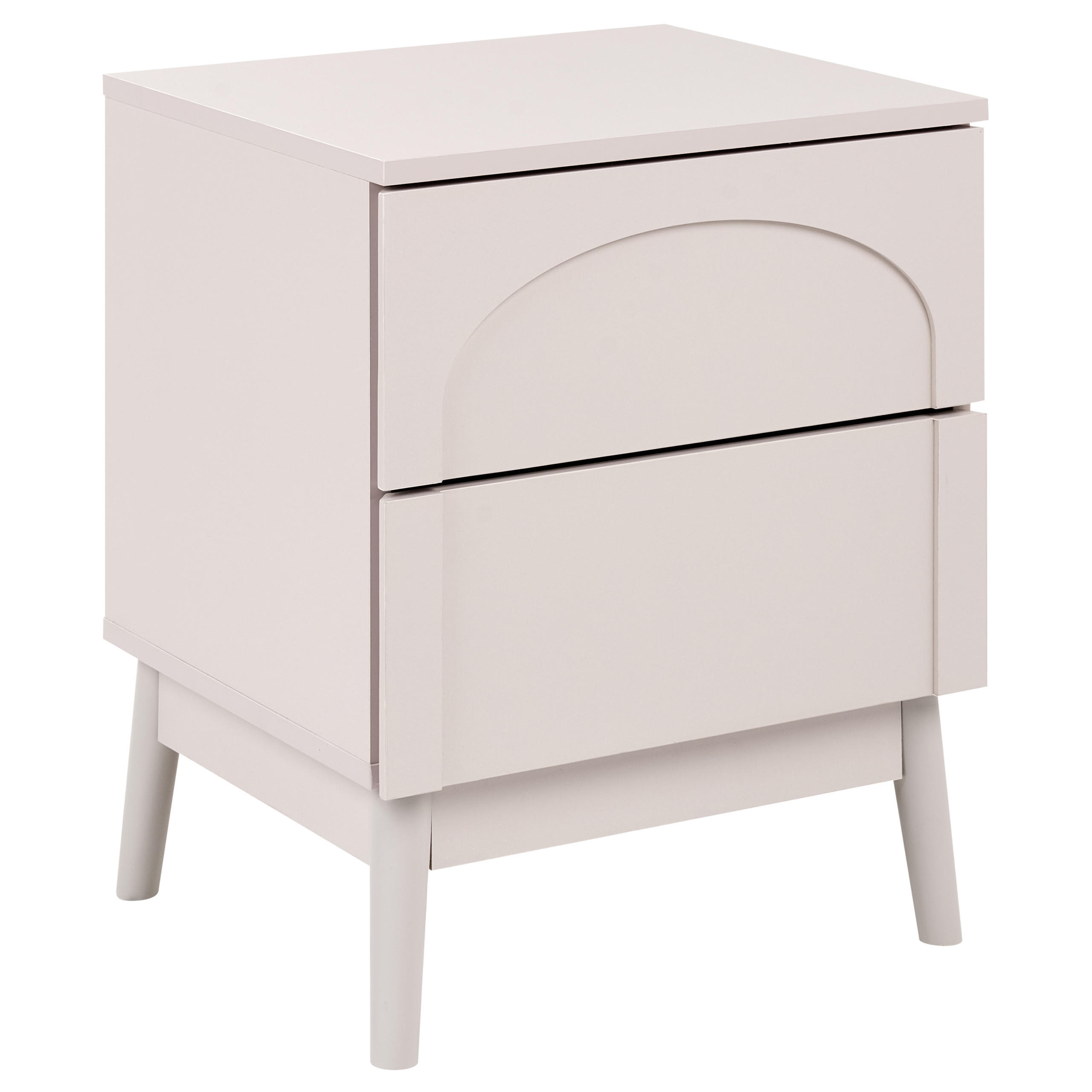 Beliani Nachttisch Beige