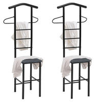 HERRENDIENER JIVO 2ER-SET - Schwarz, Metall (53/121/47cm) - CARO-Möbel