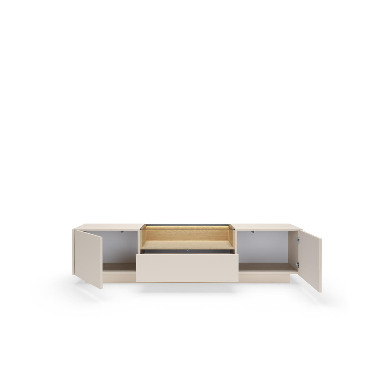 TV-SCHRANK: beige + cremona Eiche, 176,4 x 43,4 x 39,5 cm - Beige, Holzwerkstoff (176.4/43.4/39.5cm) - 3XE LIVING